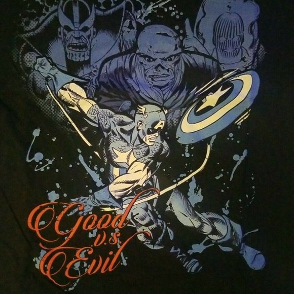 NWOT Marvel Comics Captain America Good vs Evil XL - Picture 1 of 5